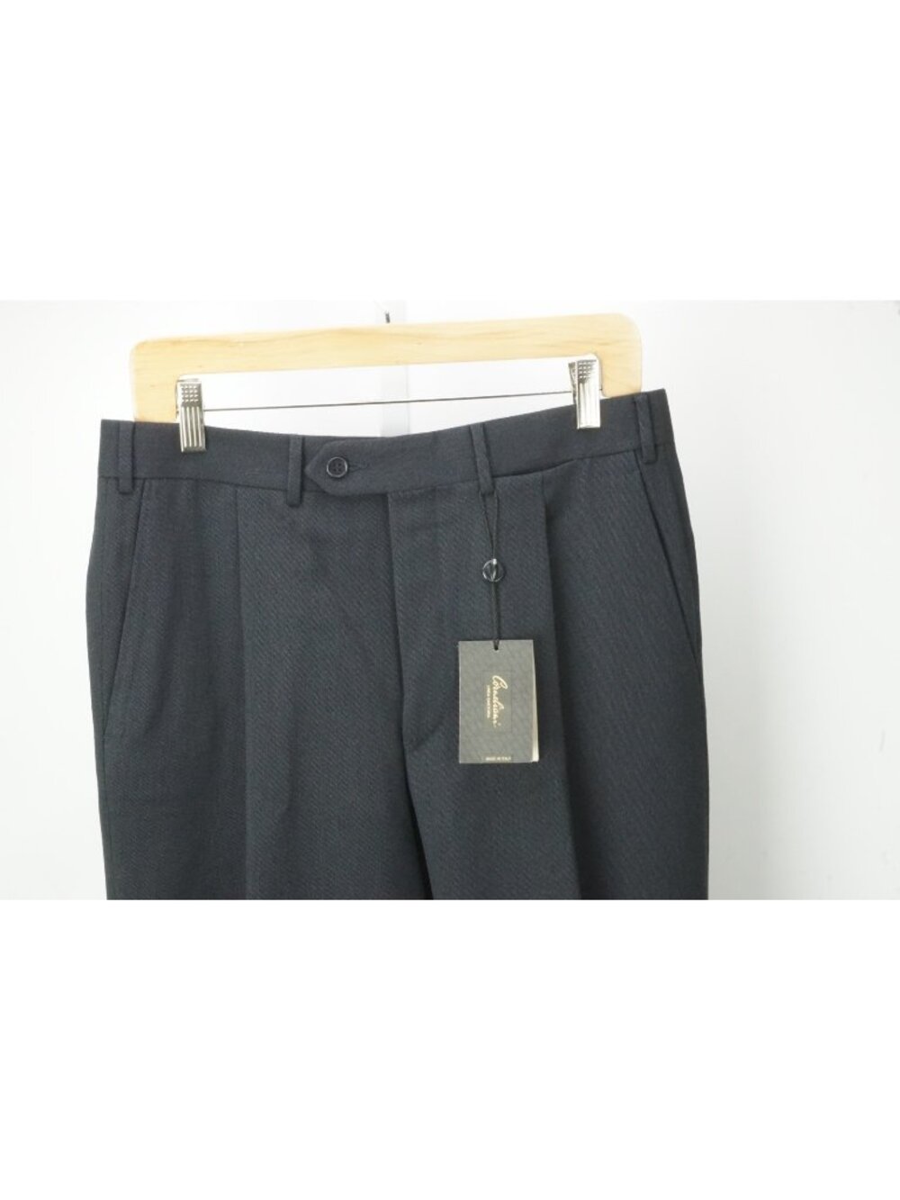 Corneliani Master Blue Woven 100% Wool Mens Dress Pants Sz 48 EU BRAND NEW
